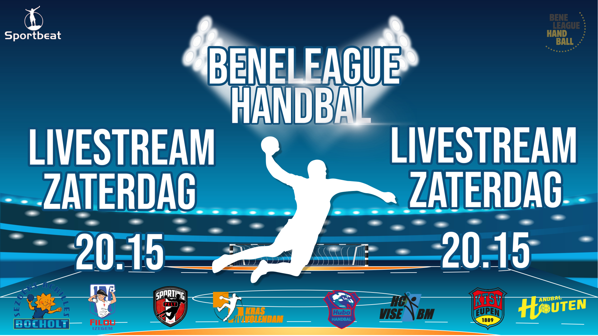 Volg de Belgische Beneleague Teams zaterdagavond via livestream Sportbeat